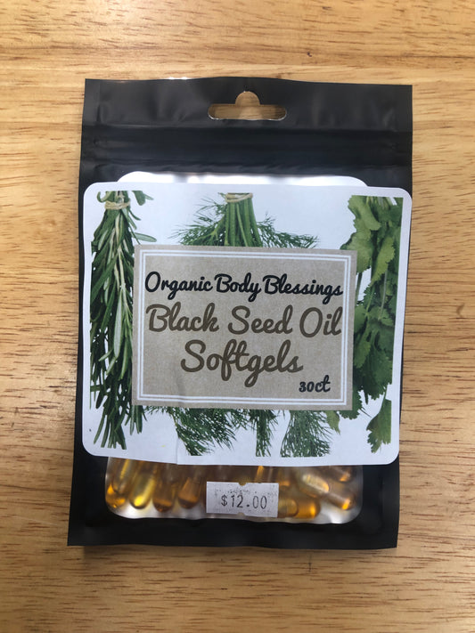 Black seed oil soft gel capsules